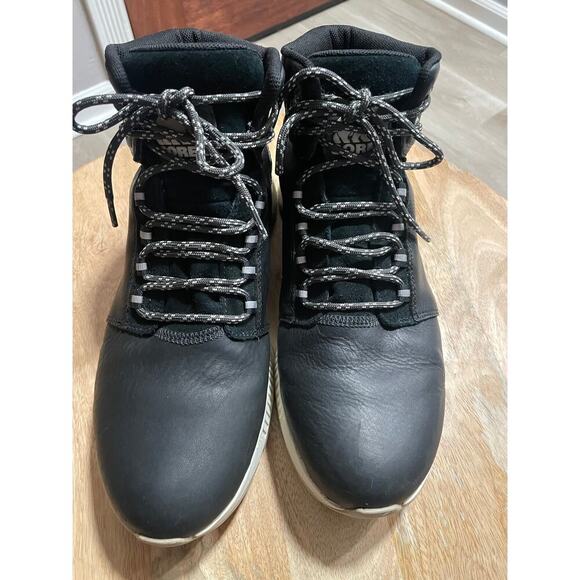 SOREL MAC HILL MID  MEN'S WATERPROOF BOOT/SNEAKER, size 10, Black Leather, - Picture 7 of 10